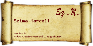 Szima Marcell névjegykártya