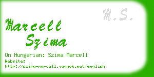 marcell szima business card
